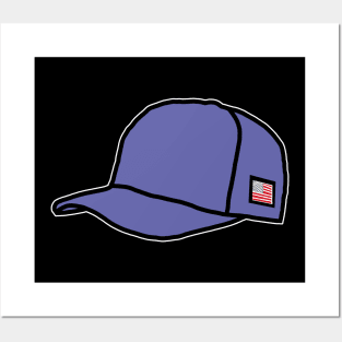 Trucker Hats Blue Graphic Posters and Art